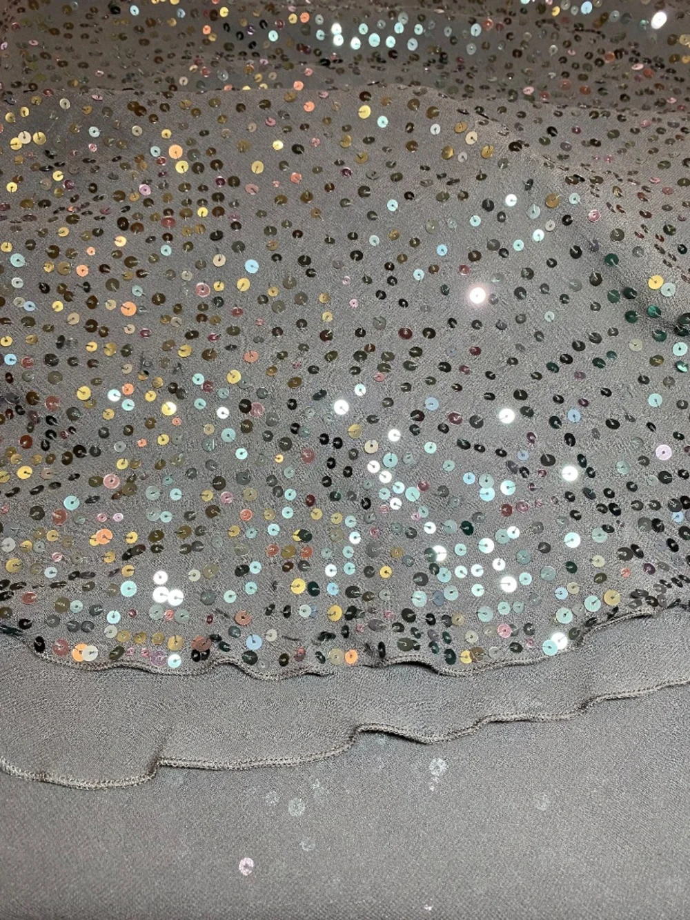 Patrizia Pepe Y2K Forest Green Sequin Asymmetric Handkerchief Skirt 42 / 6 NWOT